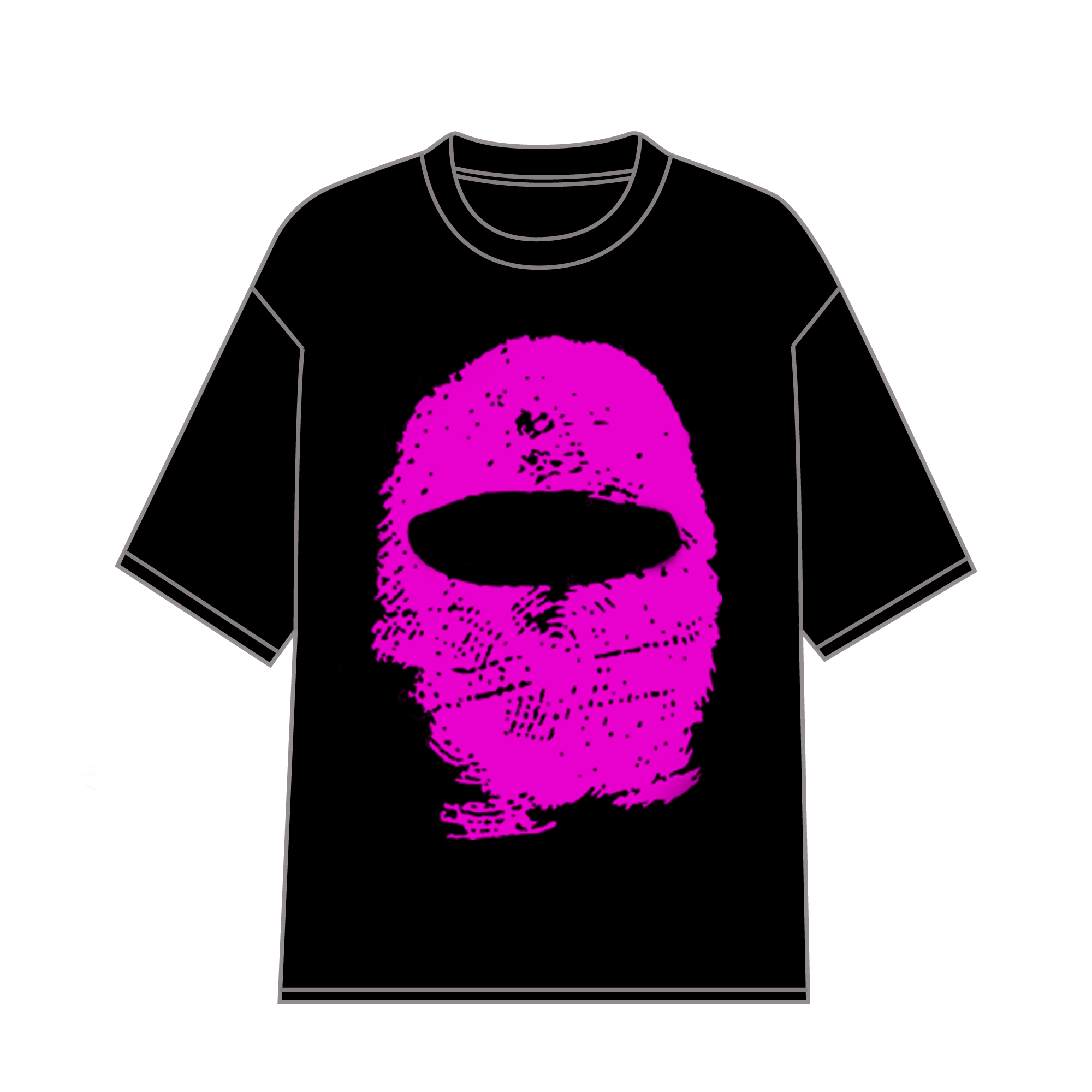 (B) Black Balaclava T-Shirt