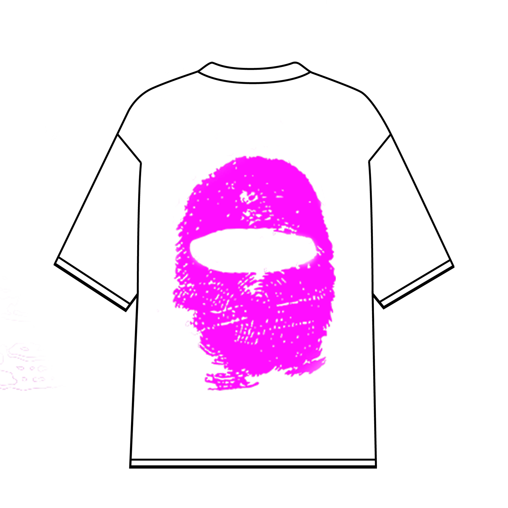 (B) White Balaclava T-Shirt